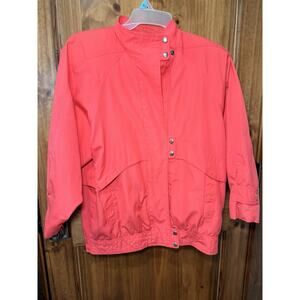 Vintage Lifestyles Jacket Lightweight Shoulder Pads Pink Women’s Size Large